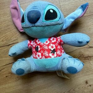 Disney Stitch Plush with Red Floral Shirt